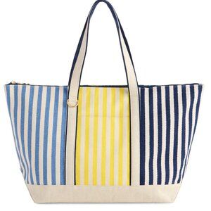 Shiraleah Chicago Port Stripe Tote Beach Bag